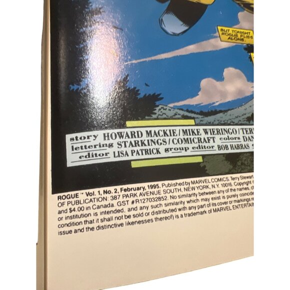 Vintage 90s 1995 Marvel Rogue #2 Comic Book Background X Men Limited Series - Picture 4 of 4